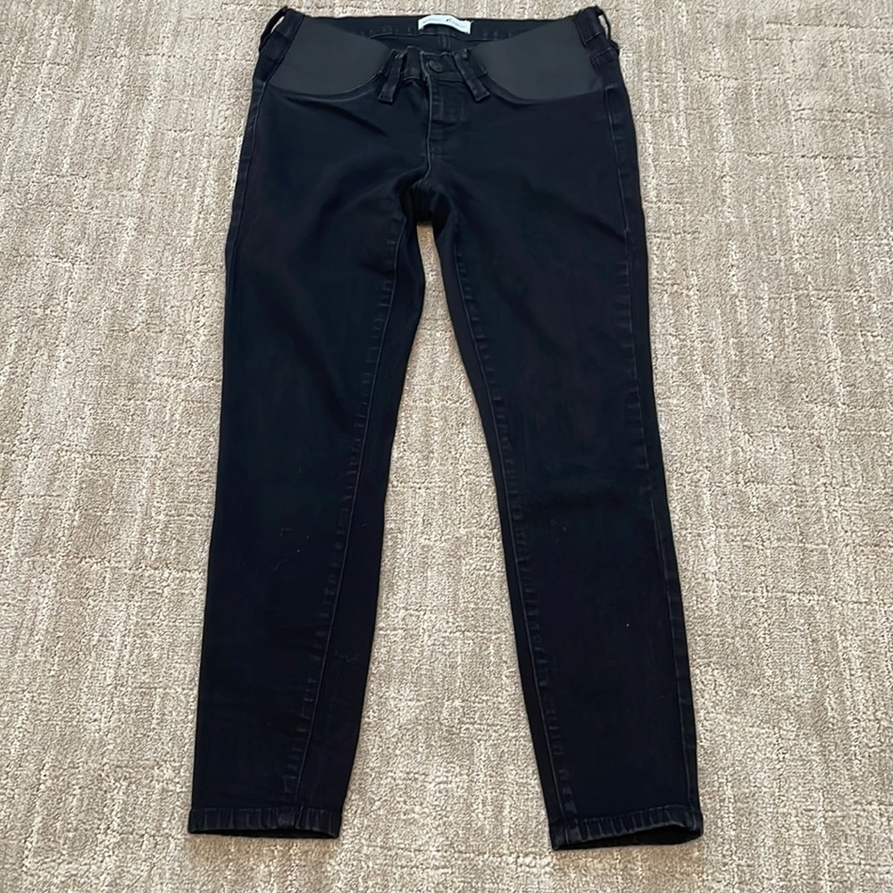 KanCan black cropped maternity jeans Sz 7/27